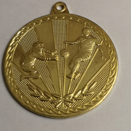 Металлическая медаль без верёвочки "Футбол", диаметр 5см
